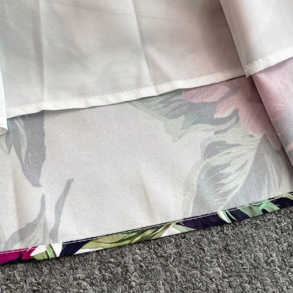 Women Long Dress 2025 Elegant Summer Thin Rose Print Shirt Long Dress Boho Party Y2k